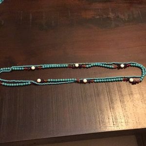 Two turquoise 16 inch beaded necklaces